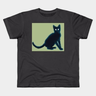 Black cat shadow Kids T-Shirt